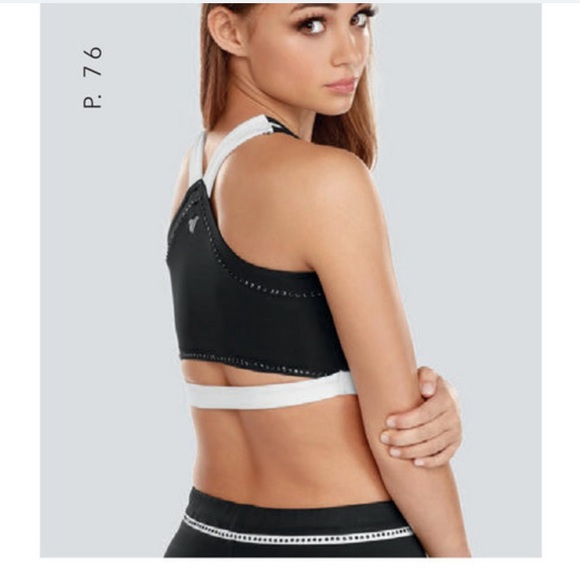 New Varsity Black and White Sports Bra. Size Youth Medium. Multiple Available. - Picture 2 of 7